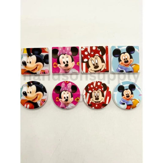 Cartoon Character Mouse Girl & Boy Random Mixed Shapes Silicone Focal Beads