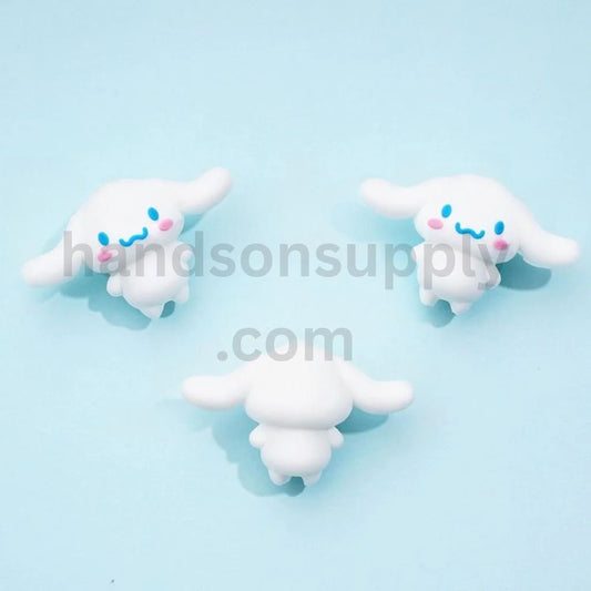 3D Adorable Sanri Cartoon White Bunny Cinnamorol Silicone Focal Beads