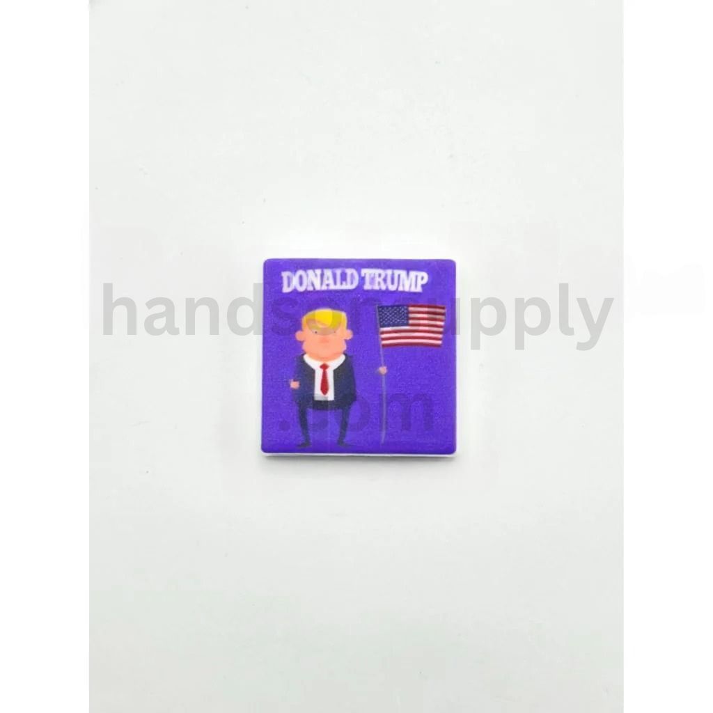 USA America President Election 2024 Donal Tramp Silicone Focal Beads
