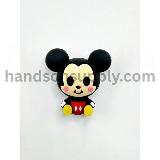 3D Cute Classic Animation Micki Mouse Silicone Focal Beads