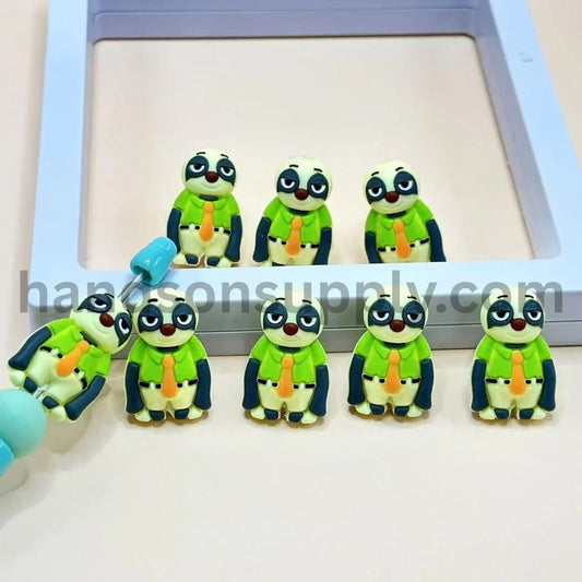 3D Cute Mini Cartoon Slothmor Flash Zootopi Silicone Focal Beads