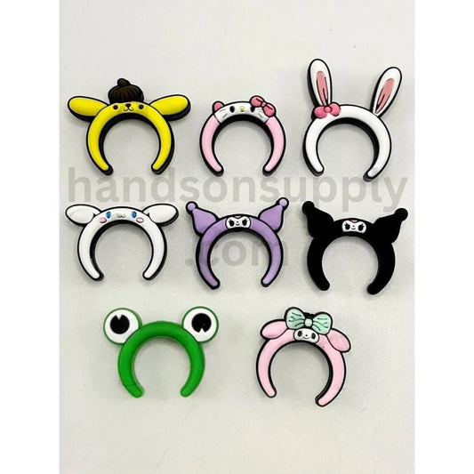 Cute Cartoon Mix Headband Style Character Ears & Eyes Silicone Focal Beads
