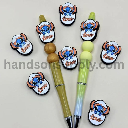 Cute Love Stitc Little Lies in an Egg Silicone Focal Beads