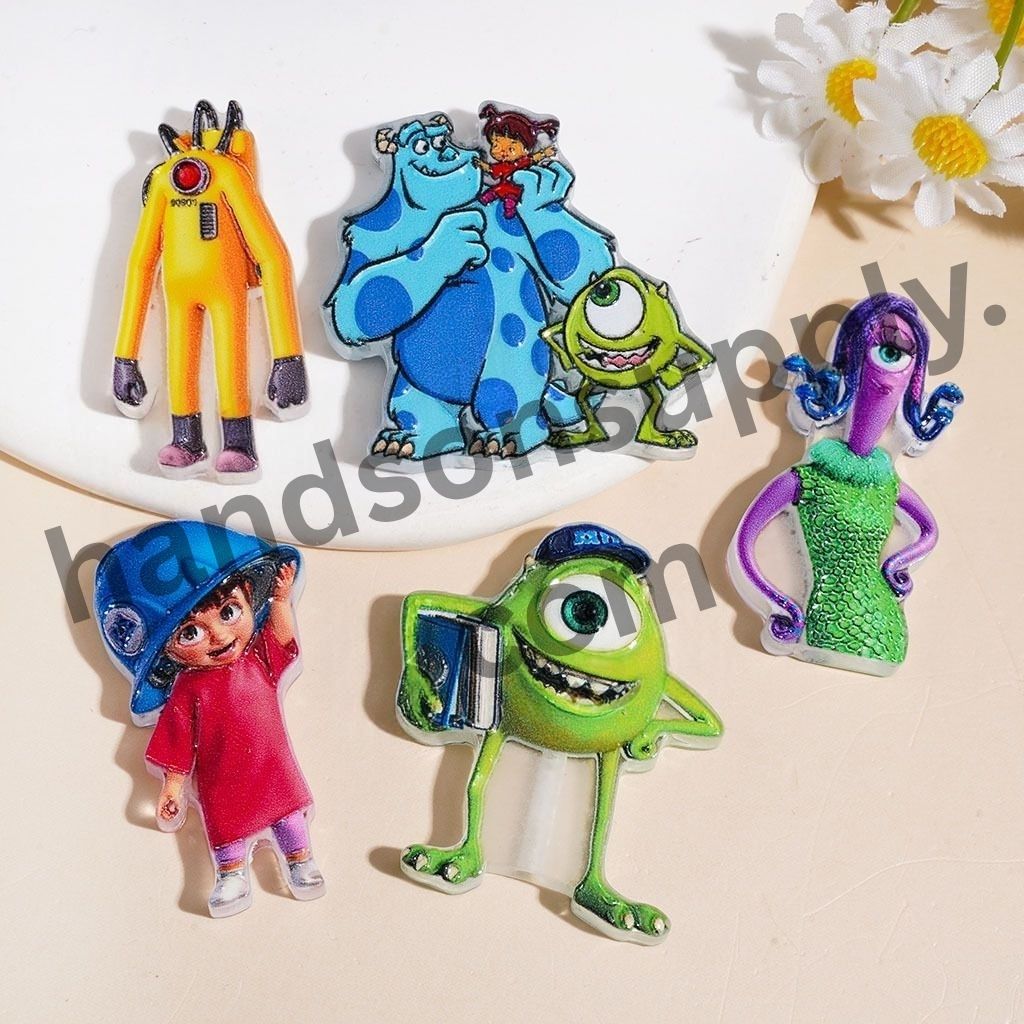 Playful Monster Electric Power Company Character Series Acrylic Beads, Random Mix