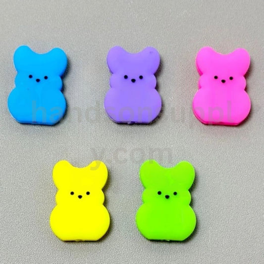 Cute Colorful Little Peeps Easter Silicone Focal Beads, Random Mix