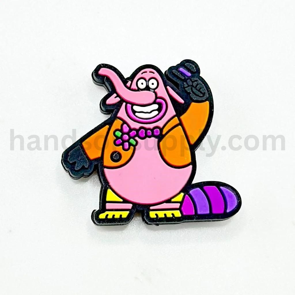 Pink Elephant Cartoon Beng Boung Trunk Character Design Silicone Focal Beads