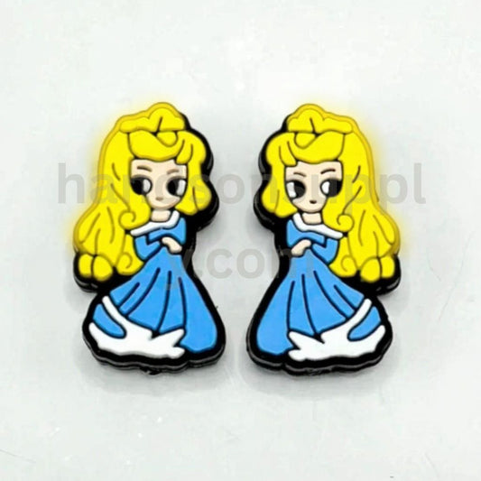 Princess Beautiful Auror Disne Silicone Focal Beads