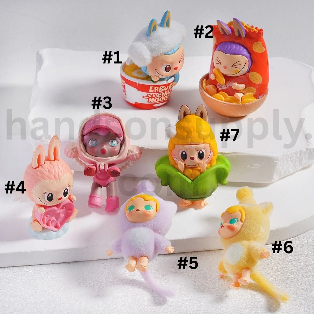 Cute Blind Box Figures Monster Wack Pop Mart Series Jewelry Accessories (No Hole)