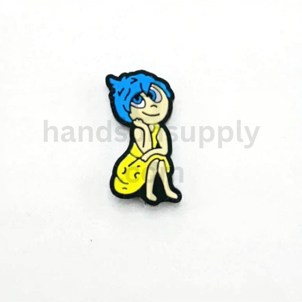 Inside Mood Theme Joyful Girl Character Silicone Focal Beads