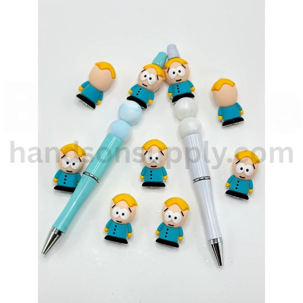 3D Cartoon Character South Par Butter Stotc Silicone Focal Beads