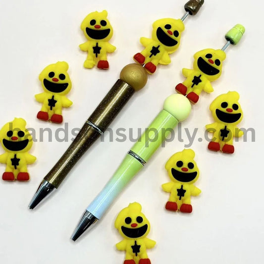 3D Critte Smiling Cartoon Kickinchicke Silicone Focal Beads