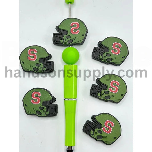 USA College University Football Teams America Springfield Prid Helmet Silicone Focal Beads