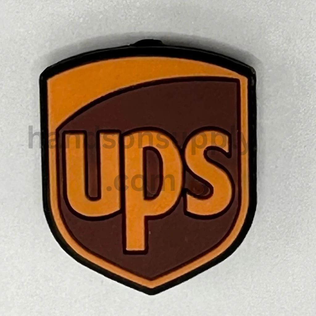 Brown & Yellow UPS Shipping Cargo Network Logo Silicone Focal Beads