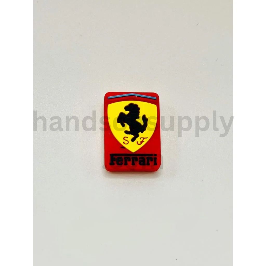 Ferrari Logo Design with Prancing Horse Silicone Focal Beads