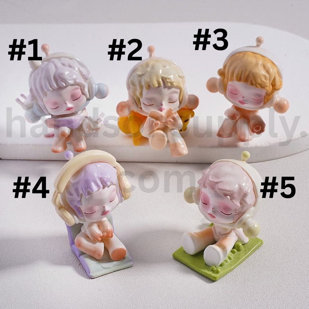 Monster Doll Skeleton ‘The Warmth’ Series Cute Blind Box Figures, Charm Accessories (No Hole)