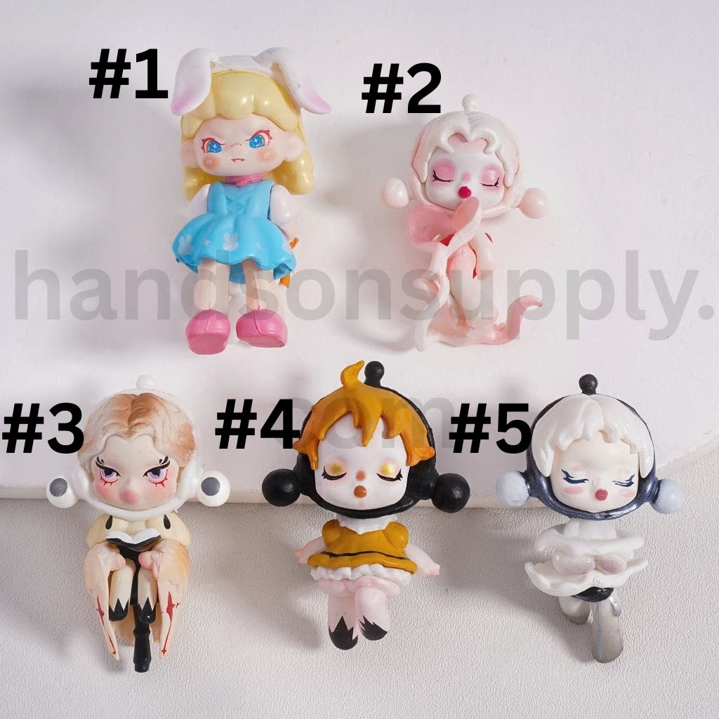 Cute Blind Box Figures Charm Jewelry Accessories Skeleton POP MART Series (No Hole)