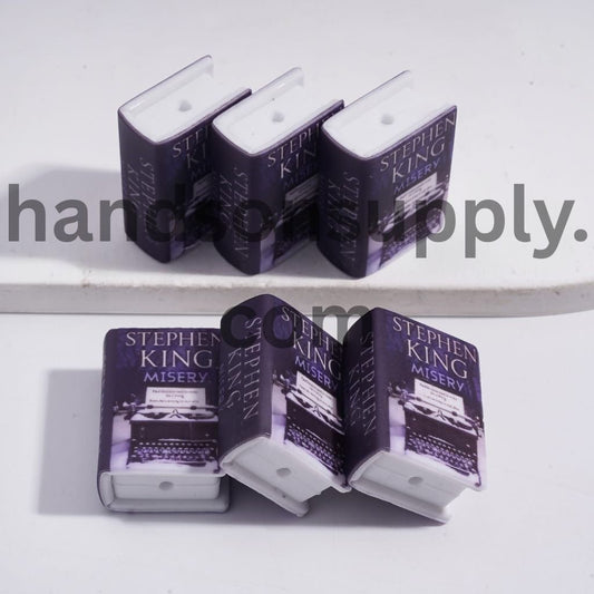 3D Mini Book Frenetic Fan Imprison the Author Horror Theme Design Silicone Focal Bead