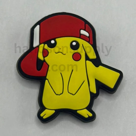 Cool Red Hat Cap Cute Yellow Flash Small Monster Silicone Focal Beads