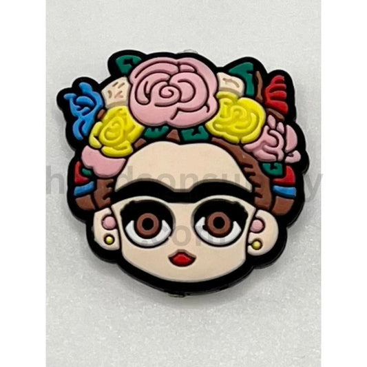 Frida Kahlu Inspired Mexican Artist Silicone Focal Beads