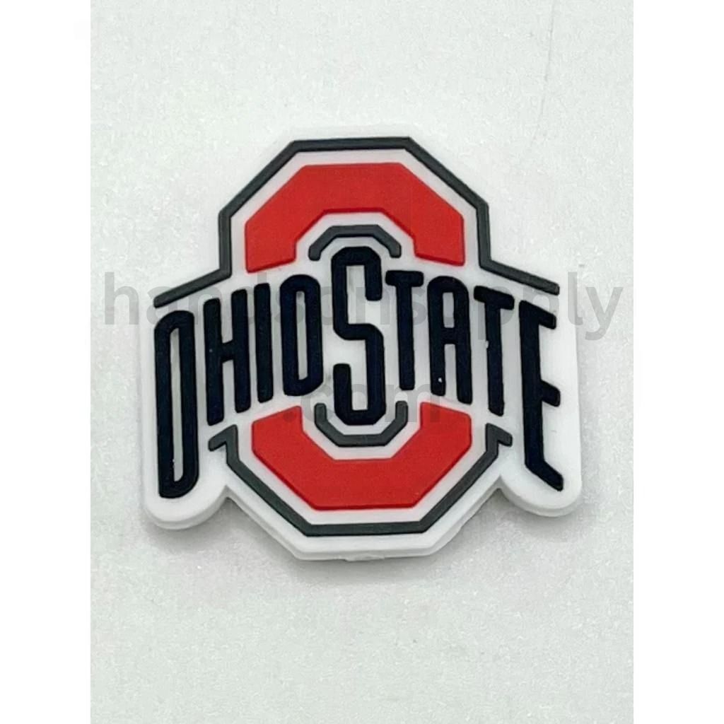 Buckeye Team University Football Game Day Sports Match Silicone Focal Beads