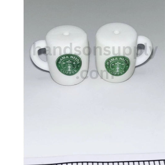 3D Style Starbucks Mama Coffee Love Cup Inspired Silicone Focal Beads