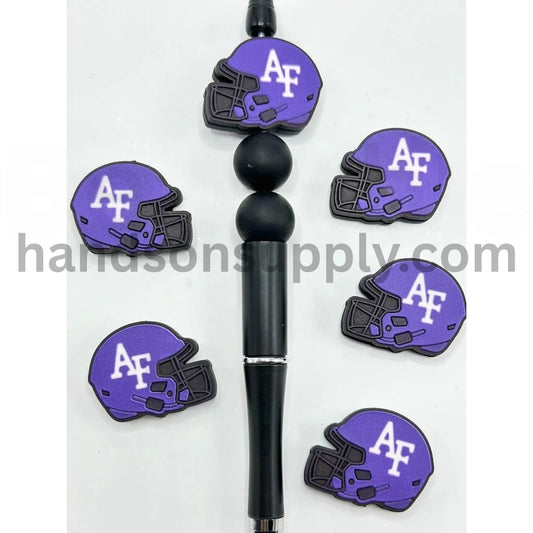 USA Air Force Falco Helmet America Football Teams College University Silicone Focal Beads