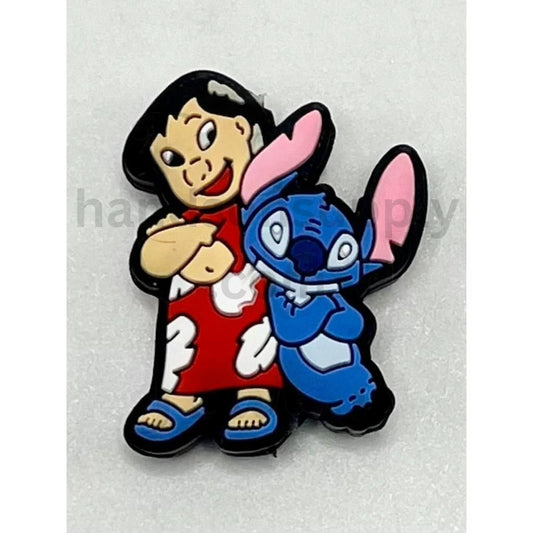 Cute Cartoon Lil & Stitc Silicone Focal Beads