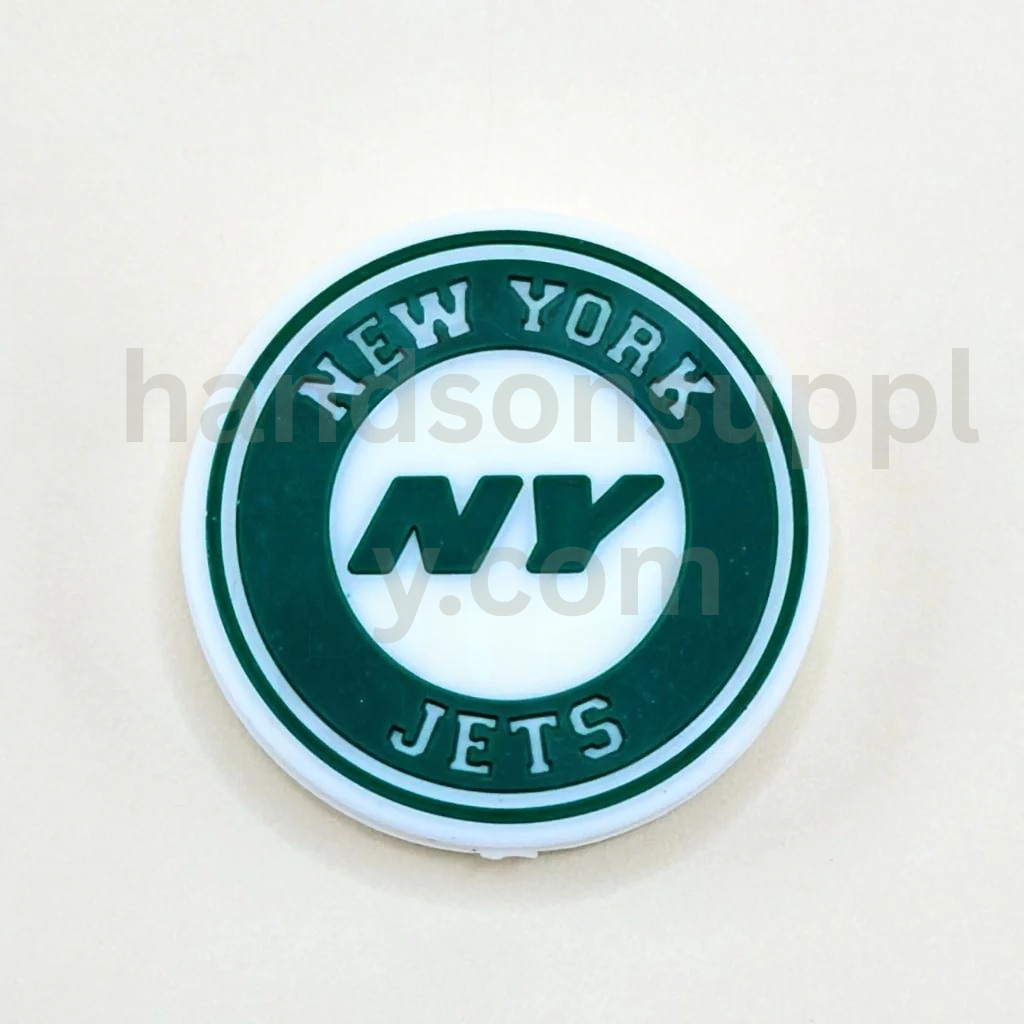 Football Team New York Je Round USA America Silicone Focal Beads