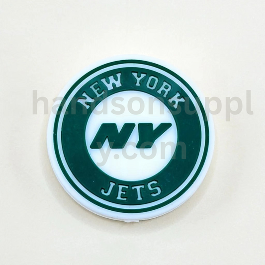 Football Team New York Je Round USA America Silicone Focal Beads