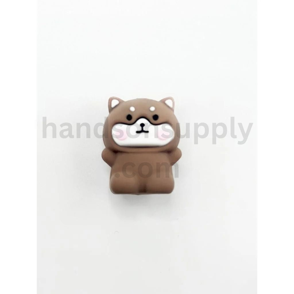 3D Cartoon Animal Cute Bear Silicone Focal Beads