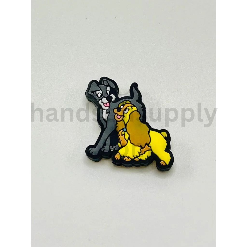 Playful Happy Mood Cartoon Tram Dog Silicone Focal Beads