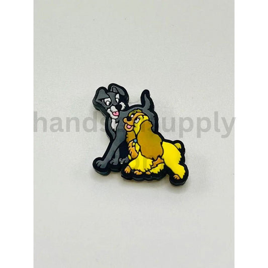 Playful Happy Mood Cartoon Tram Dog Silicone Focal Beads