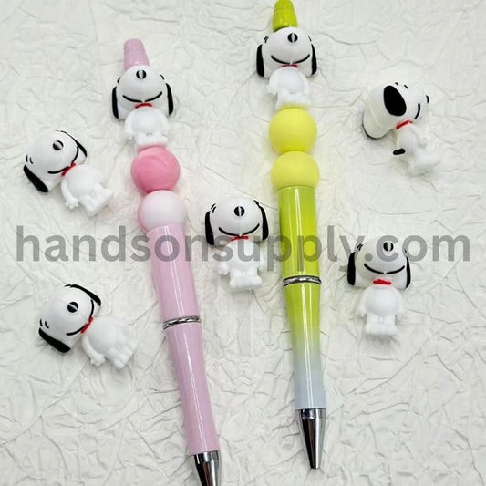3D Cute Cartoon Puppy Dog Snoop Peanu Silicone Focal Beads