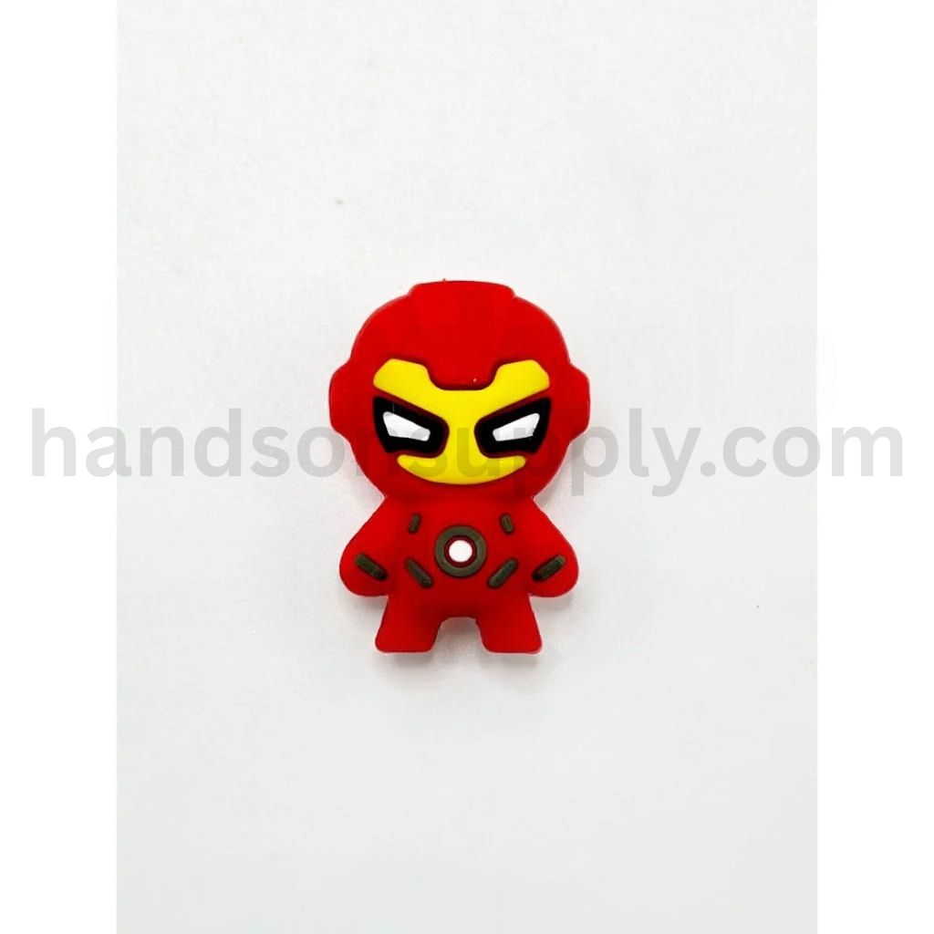 3D Super Her Iron Ma Silicone Focal Beads