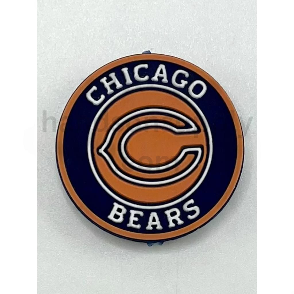 Chicago Football Team Helmet Football Game Day Silicone Focal Beads