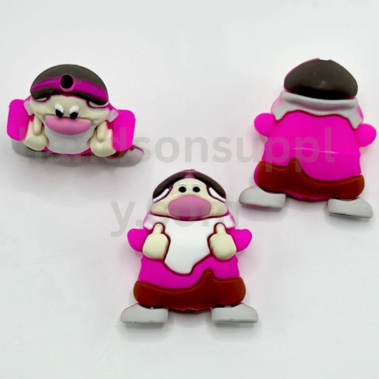 Cute Dwarf Snow Whit Disne 3D Little Silicone Focal Beads
