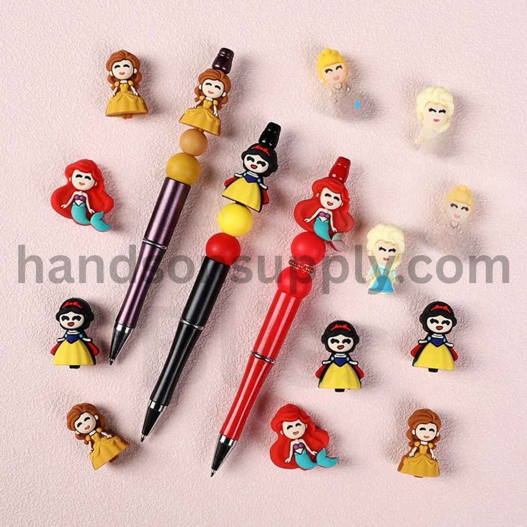3D Pretty Princesses with Pretty Beads Silicone Focal Beads