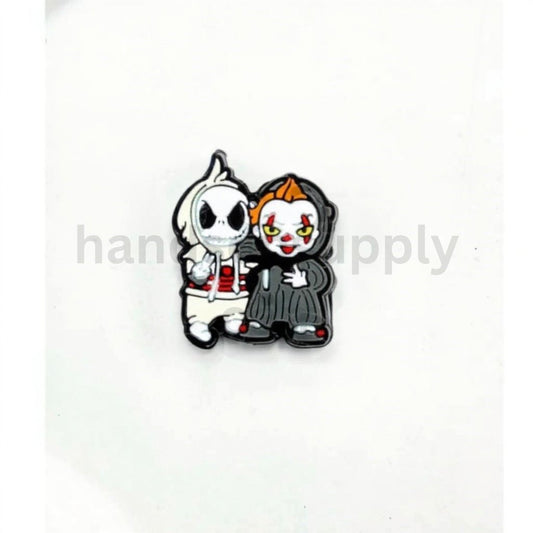 3D Spooky Halloween Jack Face and Masked Horror Silicone Focal Bead