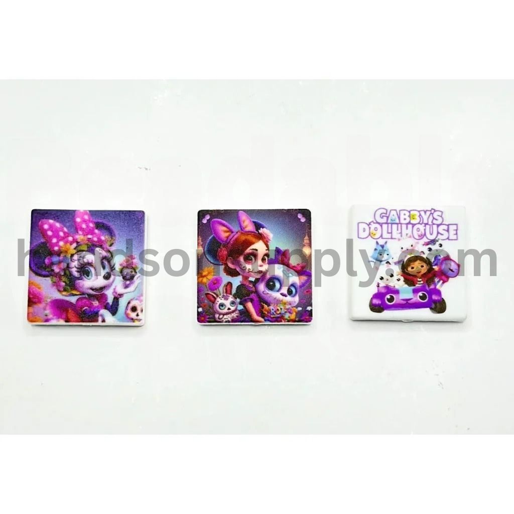 Cute Little Girl Minni Classic Animation Silicone Focal Beads