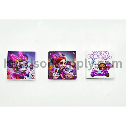 Cute Little Girl Minni Classic Animation Silicone Focal Beads