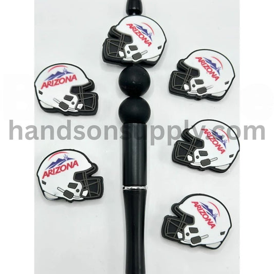 USA Football Teams America College University Arizona Wildca Helmet Silicone Focal Beads