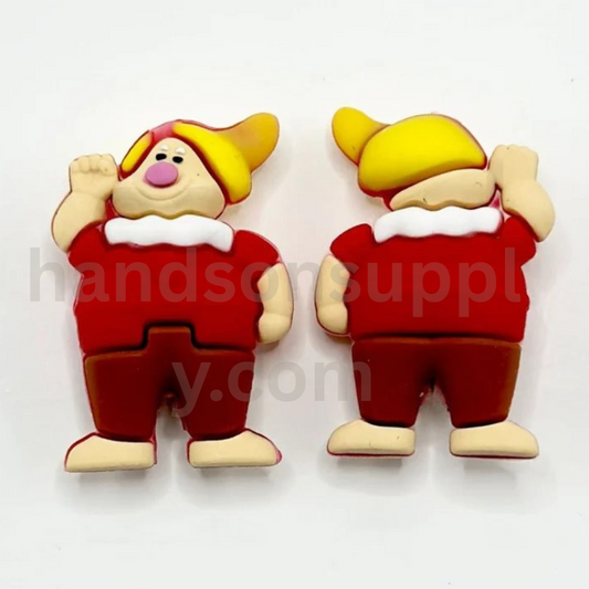 Cute Dwarf in Snow Whit Doc 3D Little Silicone Focal Beads
