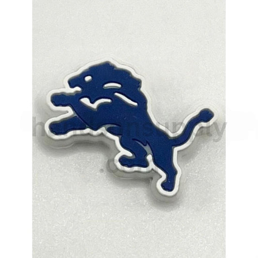 Blue Team Pride for Sports Fans Football Silicone Focal Beads