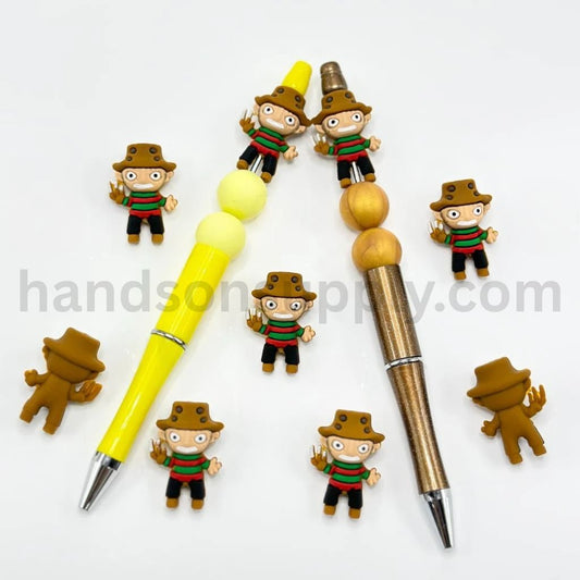 3D Horror Halloween Scary Fredd Silicone Focal Beads