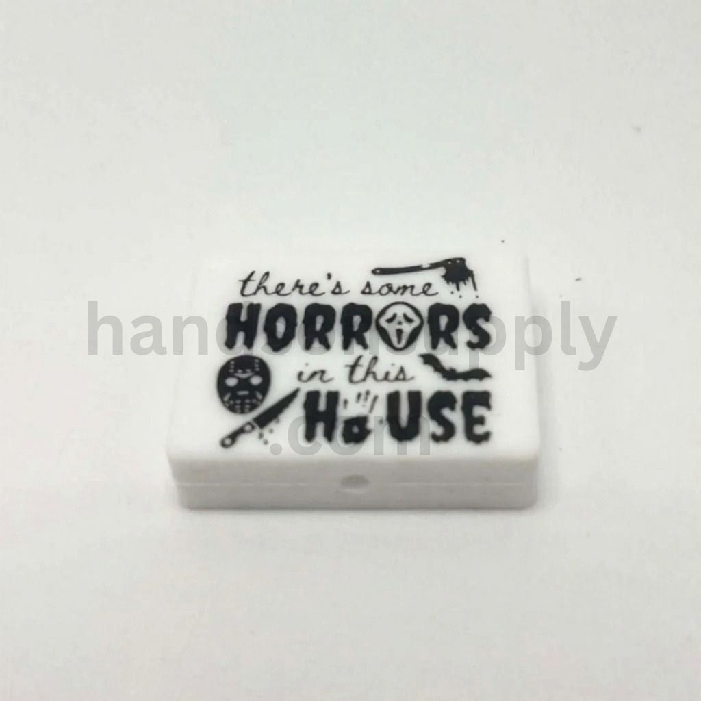 Haunted House Vibes “Some Horrors Inside” Halloween Silicone Focal Beads