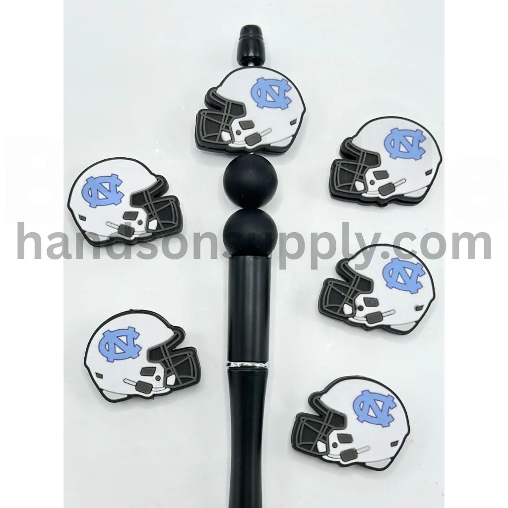 America USA  Football Teams North Carolina College University Tar Hee Helmet Silicone Focal Beads