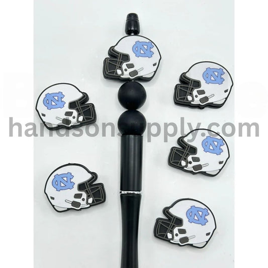 America USA  Football Teams North Carolina College University Tar Hee Helmet Silicone Focal Beads