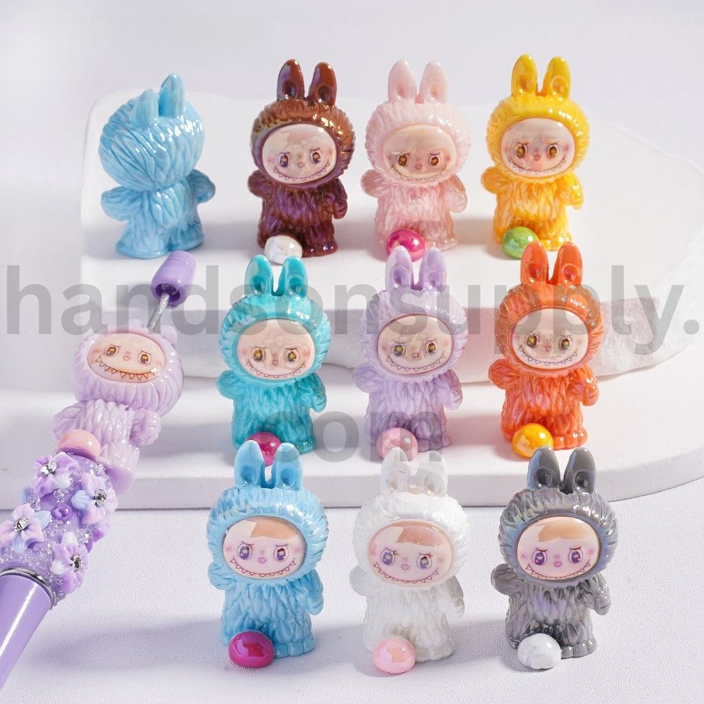 Cute Labub Character Acrylic Beads 21*42MM, Random Mix