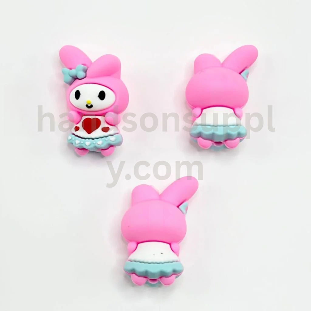 Pink Melod Sanri Cartoon 3D Cute Silicone Focal Beads