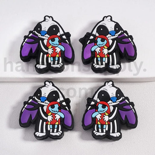 Skeleton Stitch Hugging Sally Halloween Silicone Focal Beads